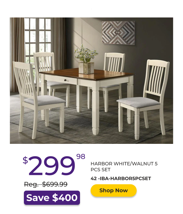 Harbor White Walnut 5 PCS Set