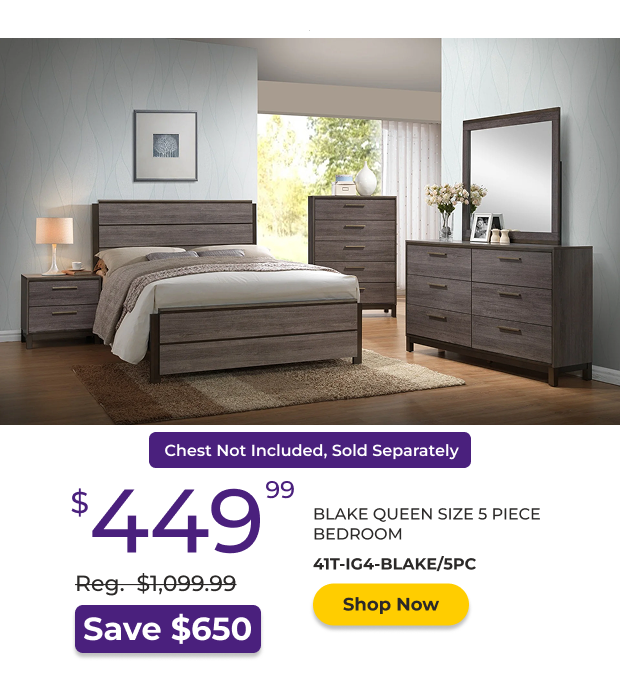 Blake Queen Size 5 PC Bedroom Set