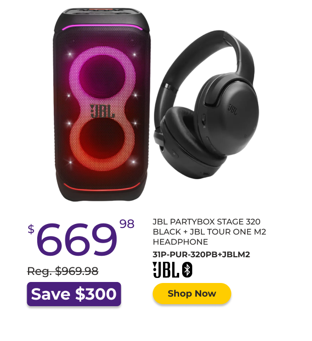 JBL Partybox Stage 320 + JBL Headphones
