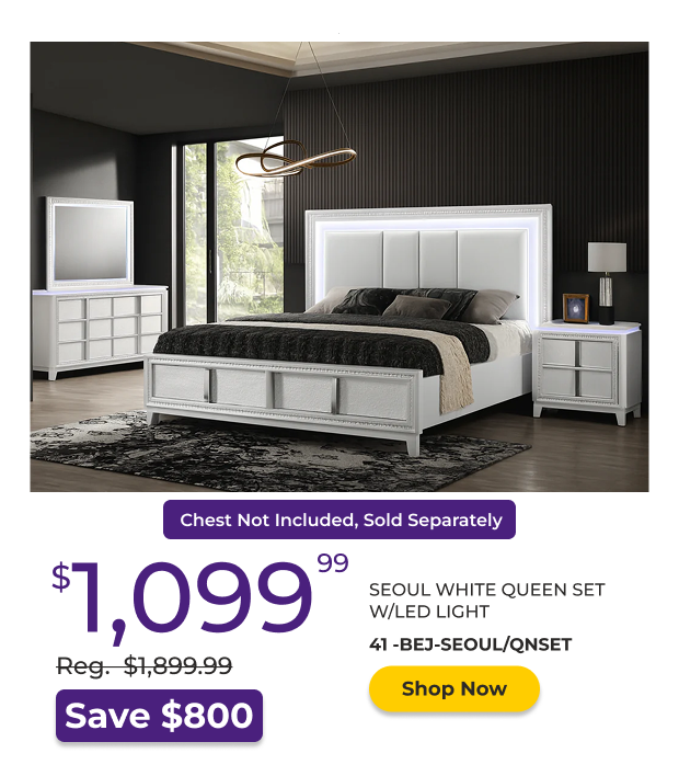 Seoul White Queen Set