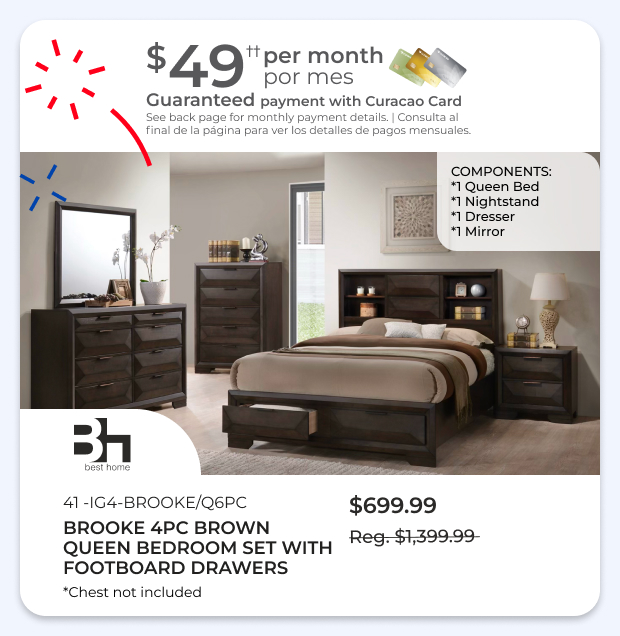 Brooke 4PC Queen Bedroom Set