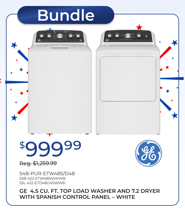 GE Washer & Dryer Bundle