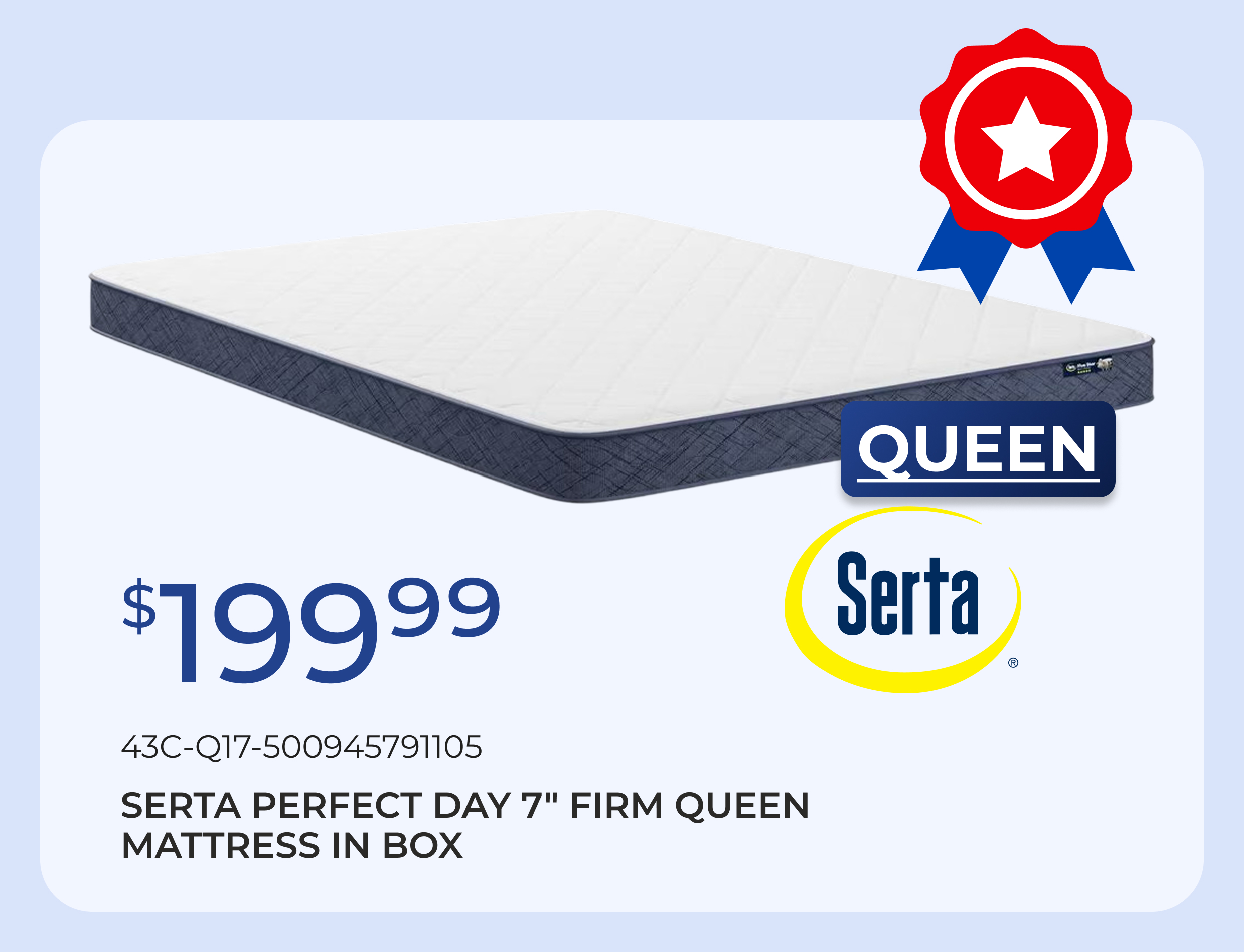 Serta 7-inch Firm Queen Mattress