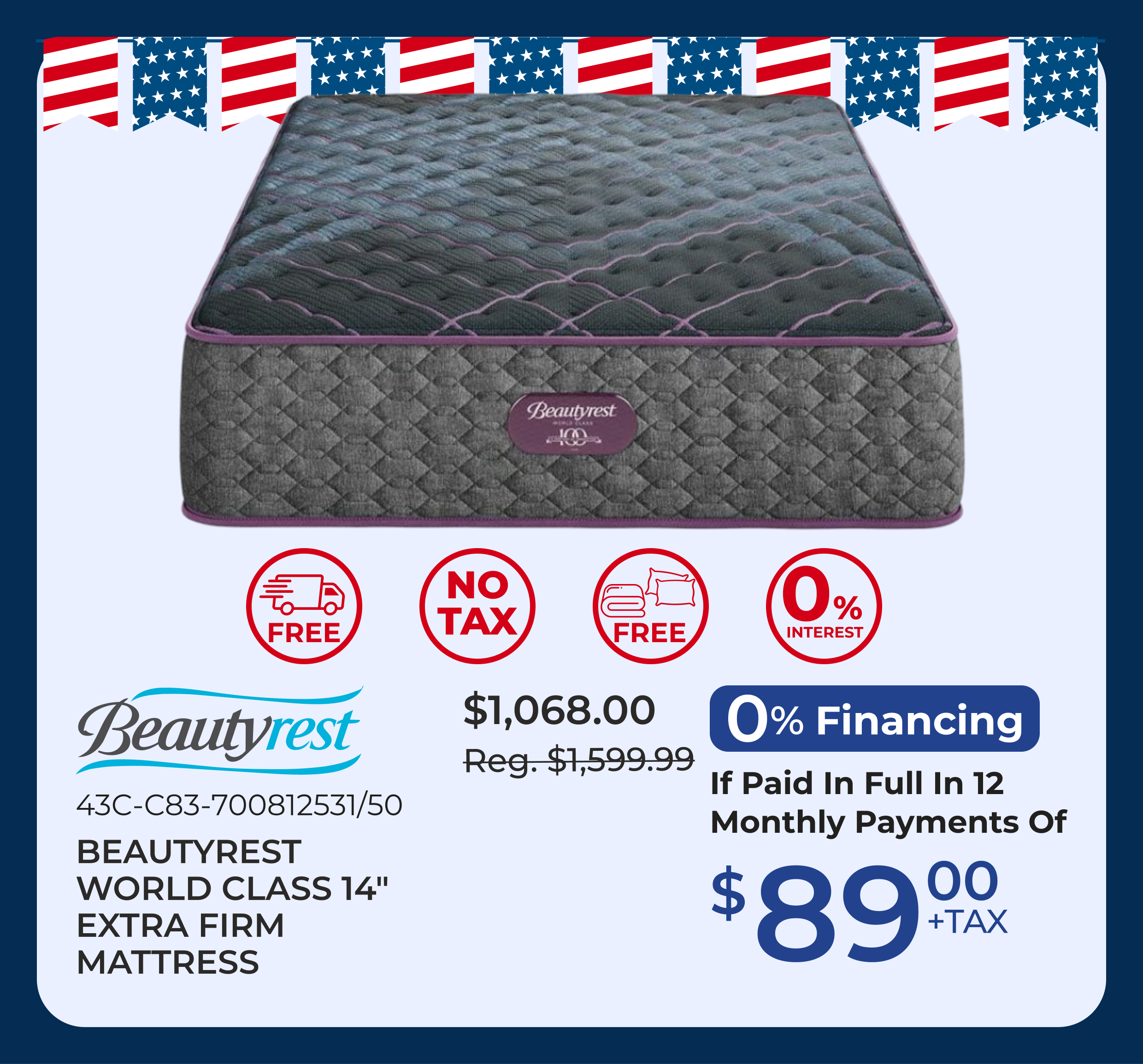 Beautyrest 14-inch Extra Firm Mattress