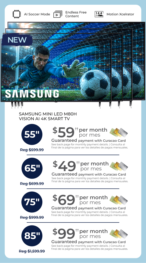 Samsung Mini LED M80H Vision AI 4K Smart TV