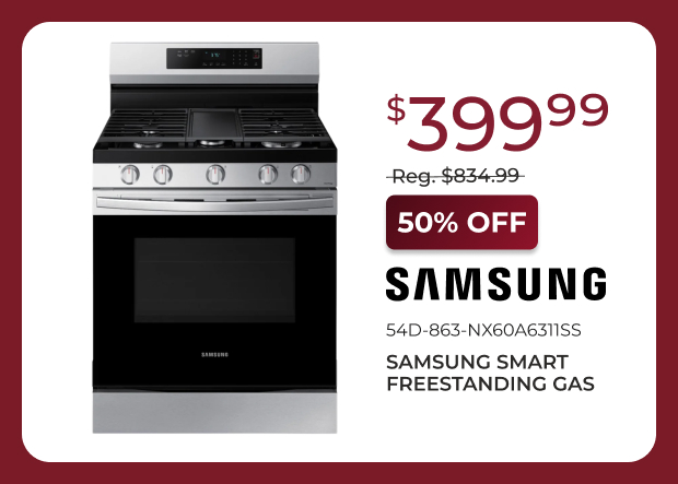 Samsung Smart Freestanding Gas Range