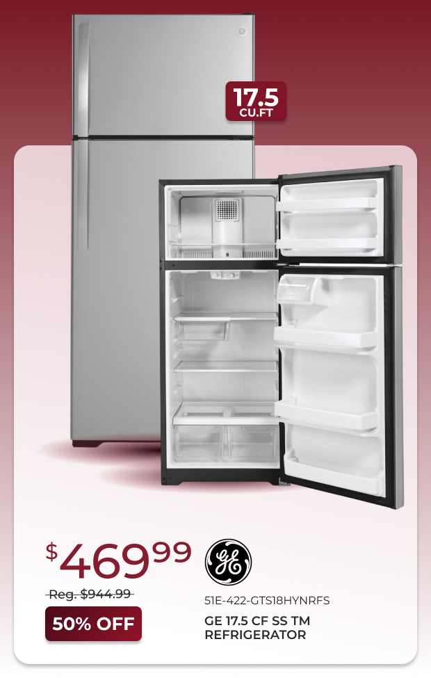 GE 17.5 CU.FT. Refrigerator