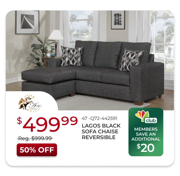 Lagos Black Sofa
