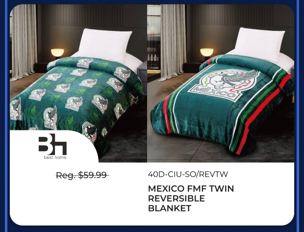 Mexico FMF Twin Reversible Blanket