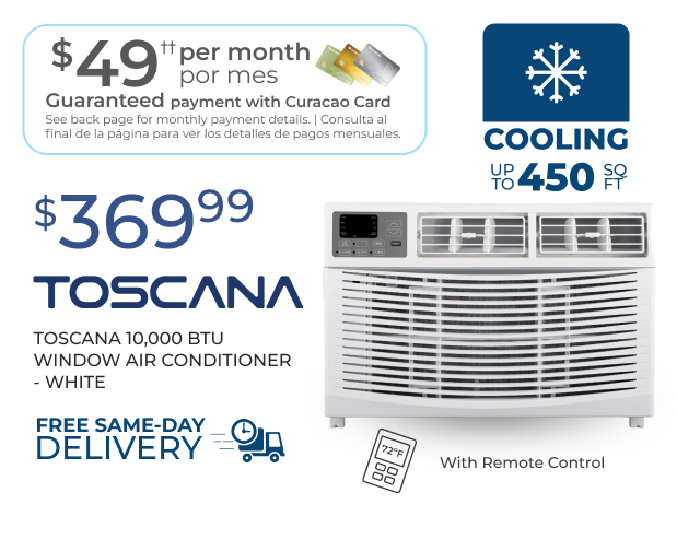 Toscana 10,000 BTU Window Air Conditioner