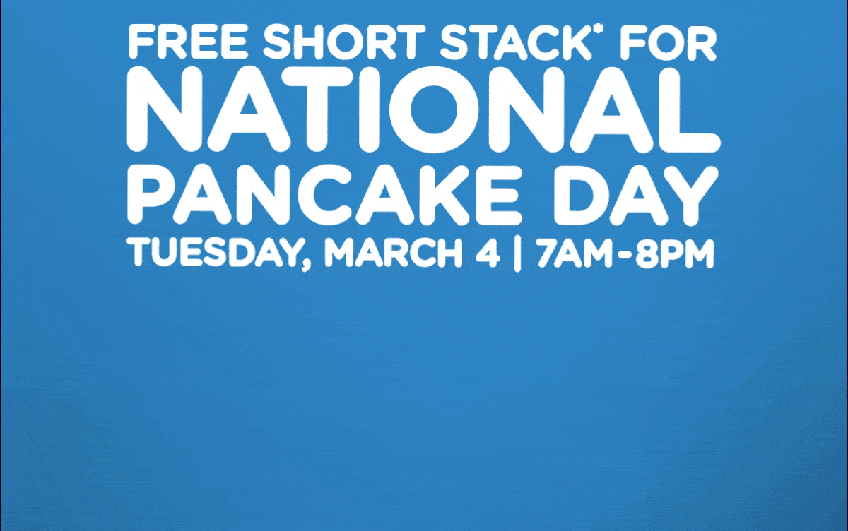 IHOP National Pancake Day on March 4