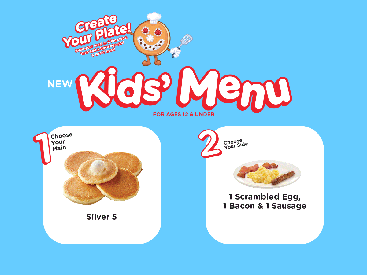 New Kids' Menu available now at IHOP