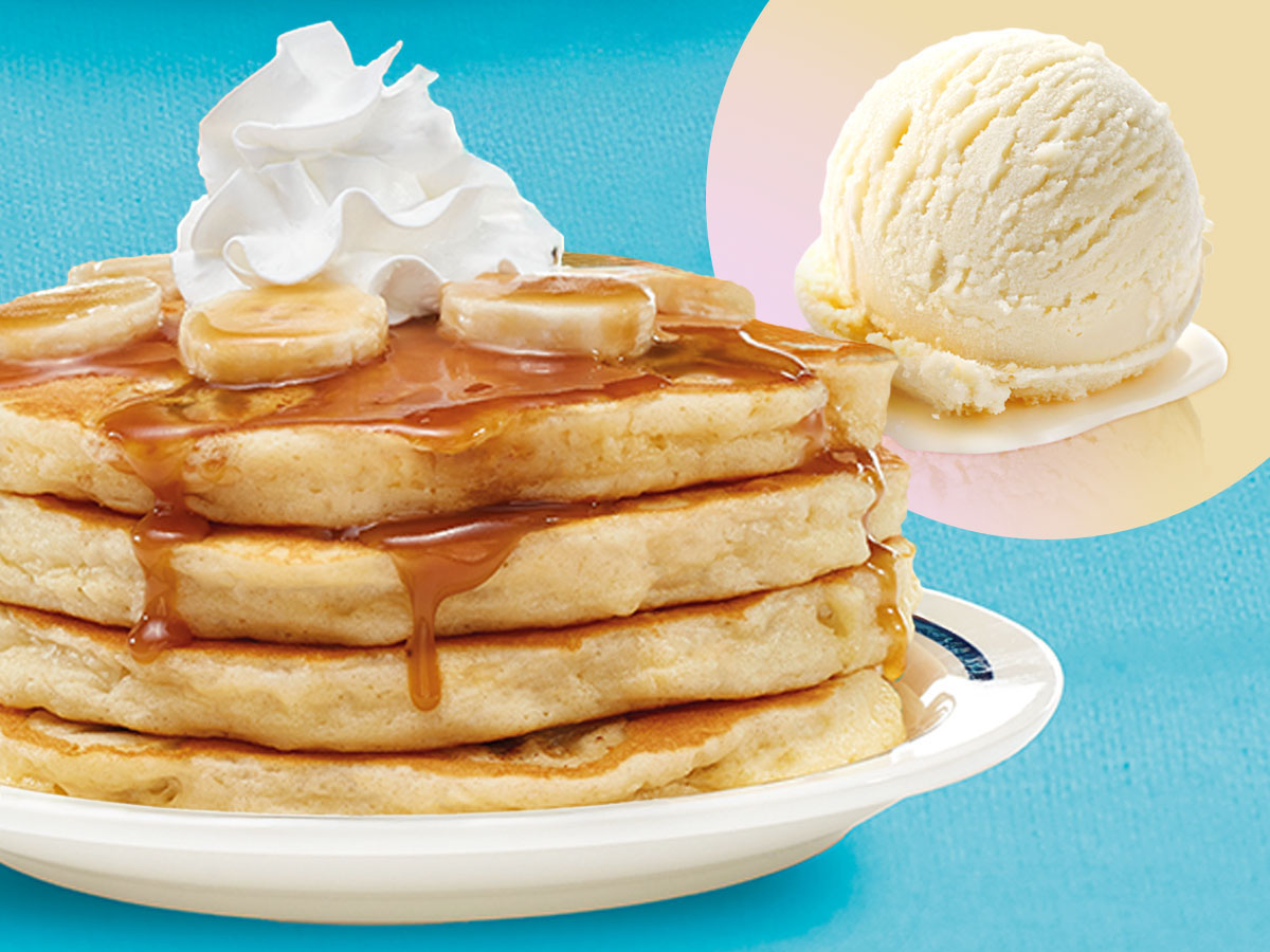 An image of Bananas Foster pancakes, crepes, and French Toast