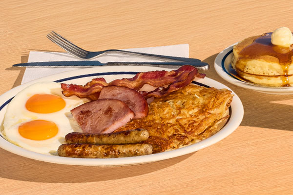 Plated version of the Big Steak Omelette