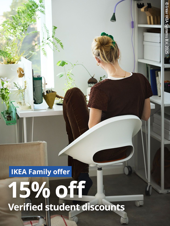 IKEA Family offer 15% off Verified student discounts