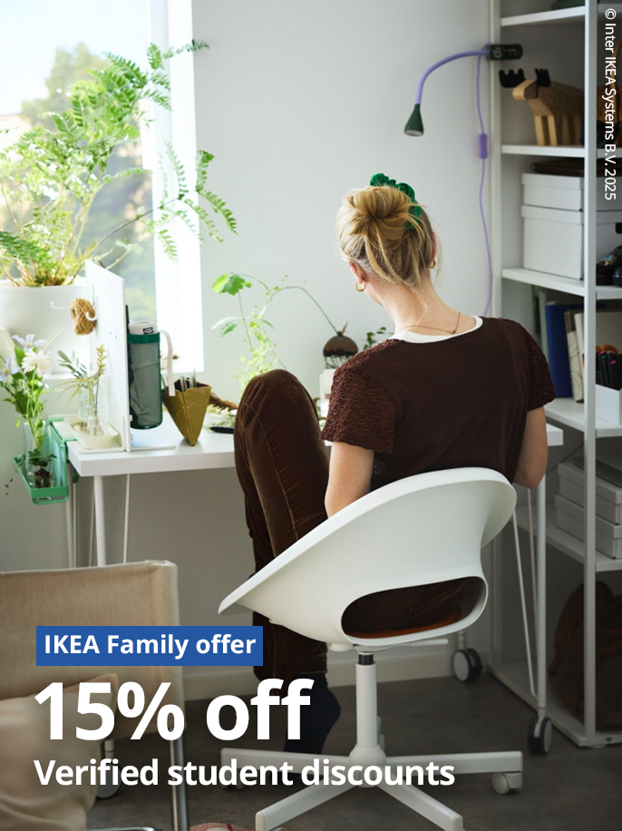 IKEA Family offer 15% off Verified student discounts