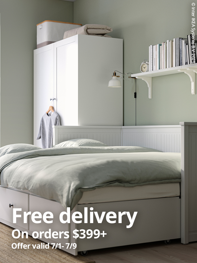 Free delivery on orders $399+, Offer valid 7/1 - 7/9