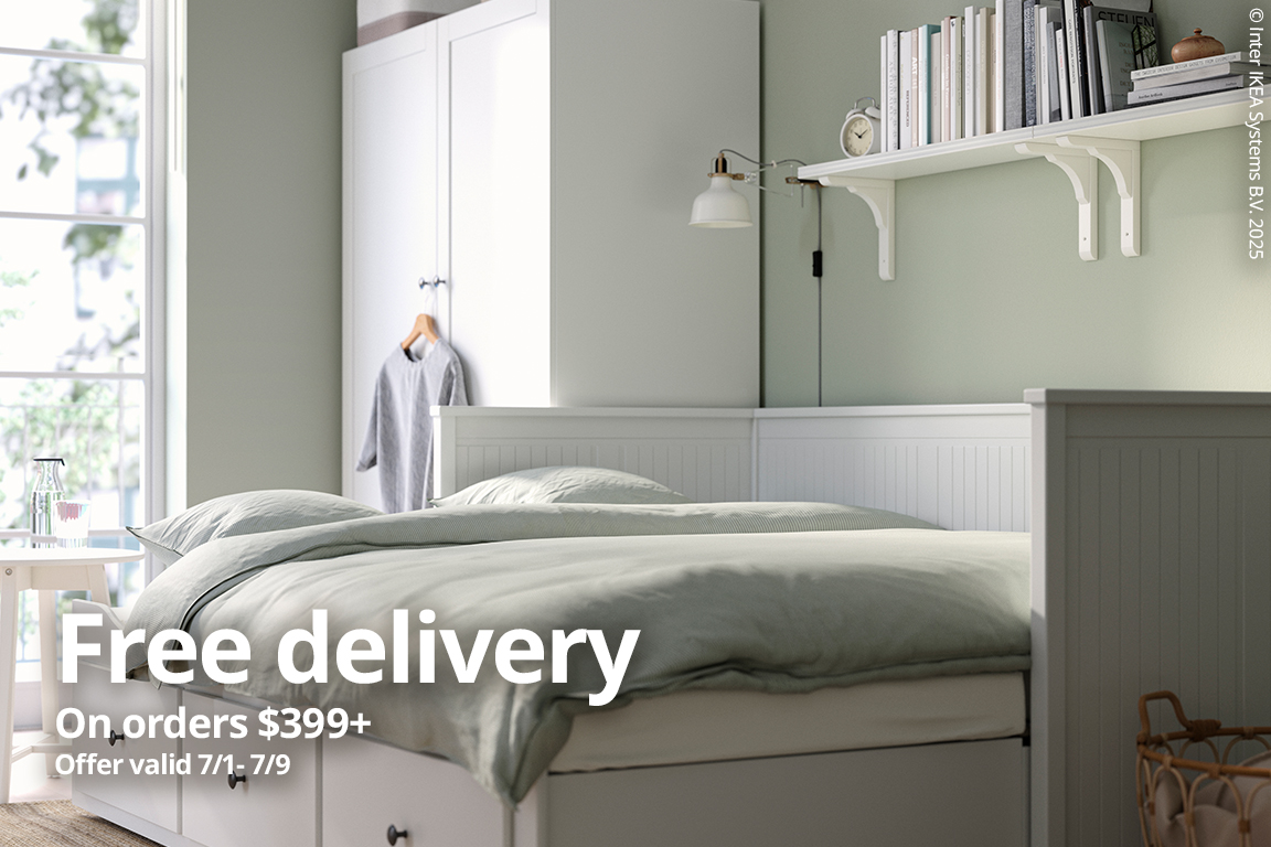 Free delivery on orders $399+, Offer valid 7/1 - 7/9