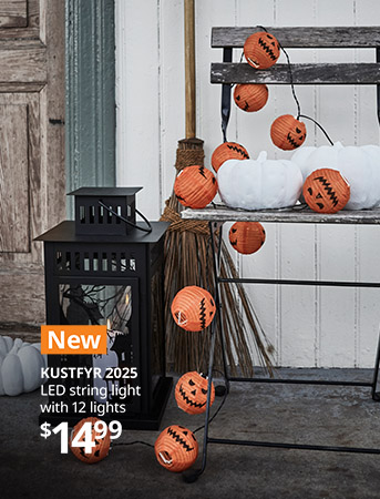 New KUSTFYR 2025 LED string light with 12 lights $14.99
