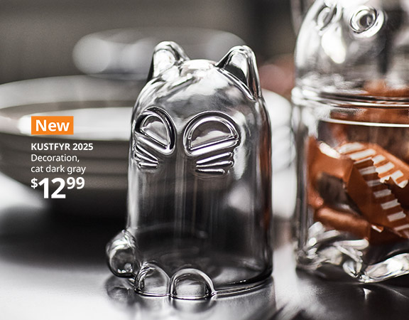 NEW KUSTFYR 2025 Decoration, cat dark gray 