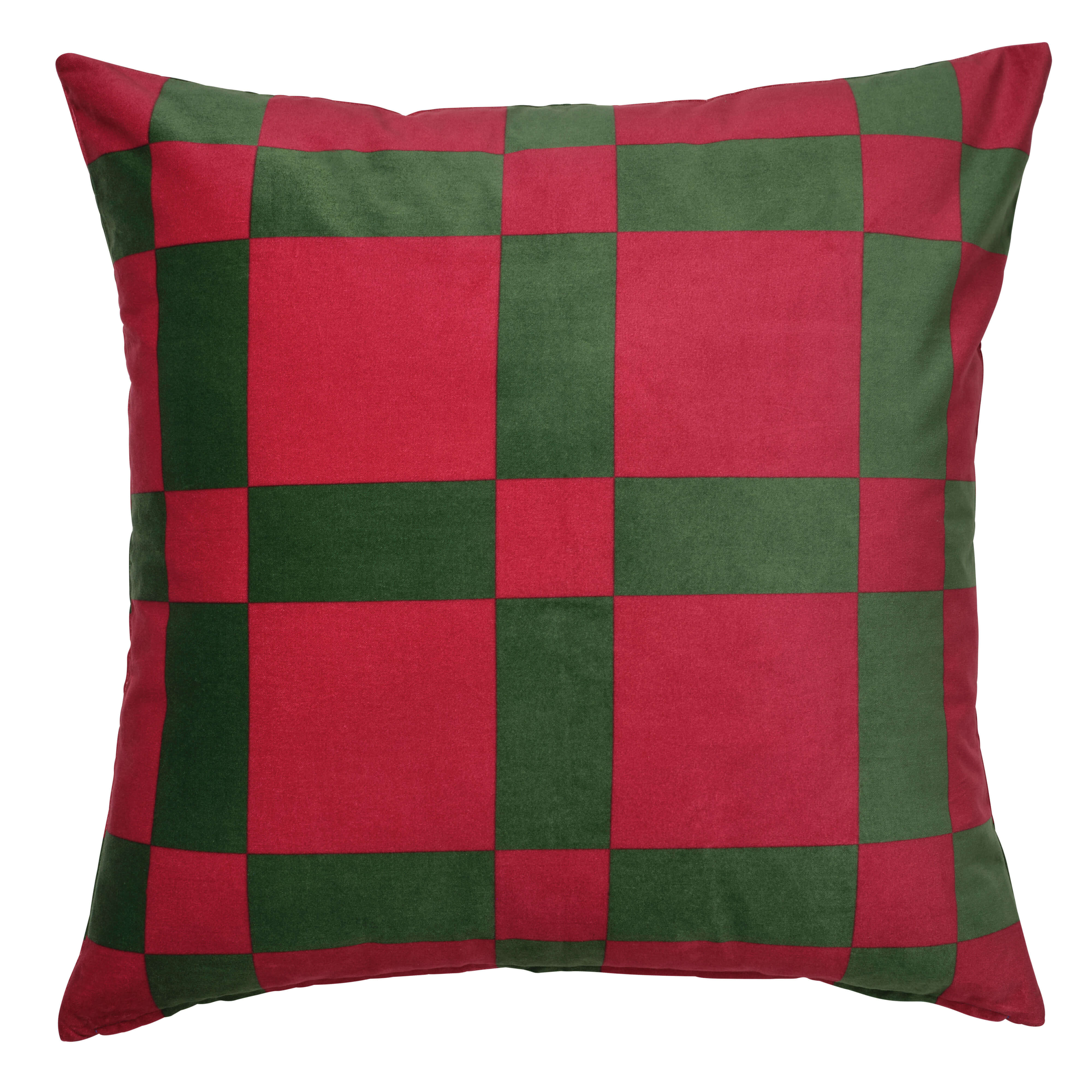 red and green cushion cover