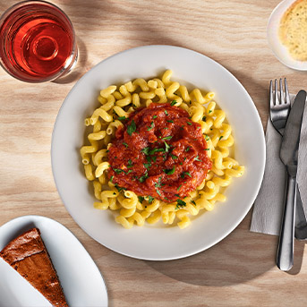 pasta with sauce