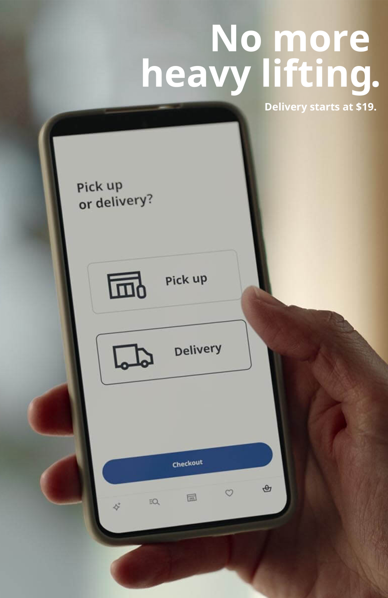 Smartphone with pick up and delivery options
