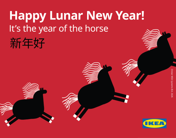 Red Lunar New Year greeting with 