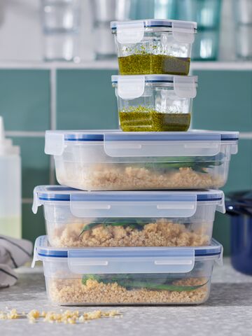 Stacked food containers