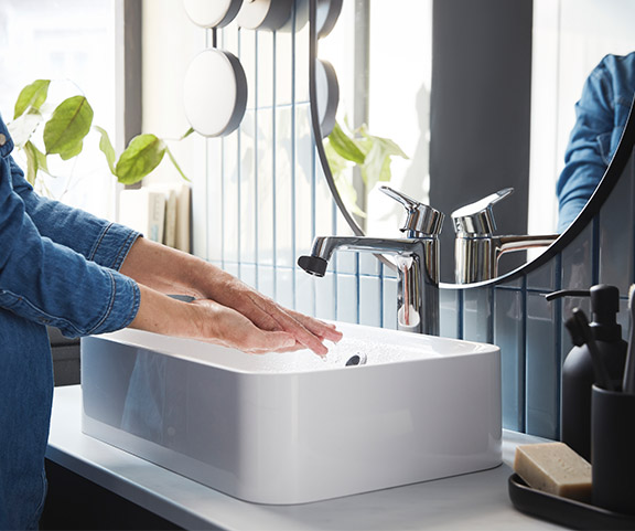 Person washing their hands