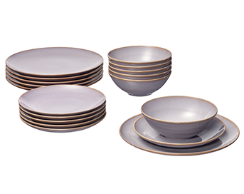 FÄRGKLAR 18-piece dinnerware set, light pink