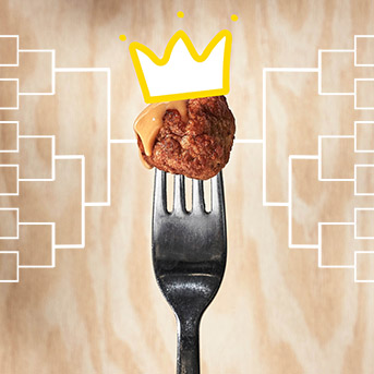 meatball on a fork