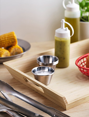 GRILLTIDER Tray, bamboo, 12x20 