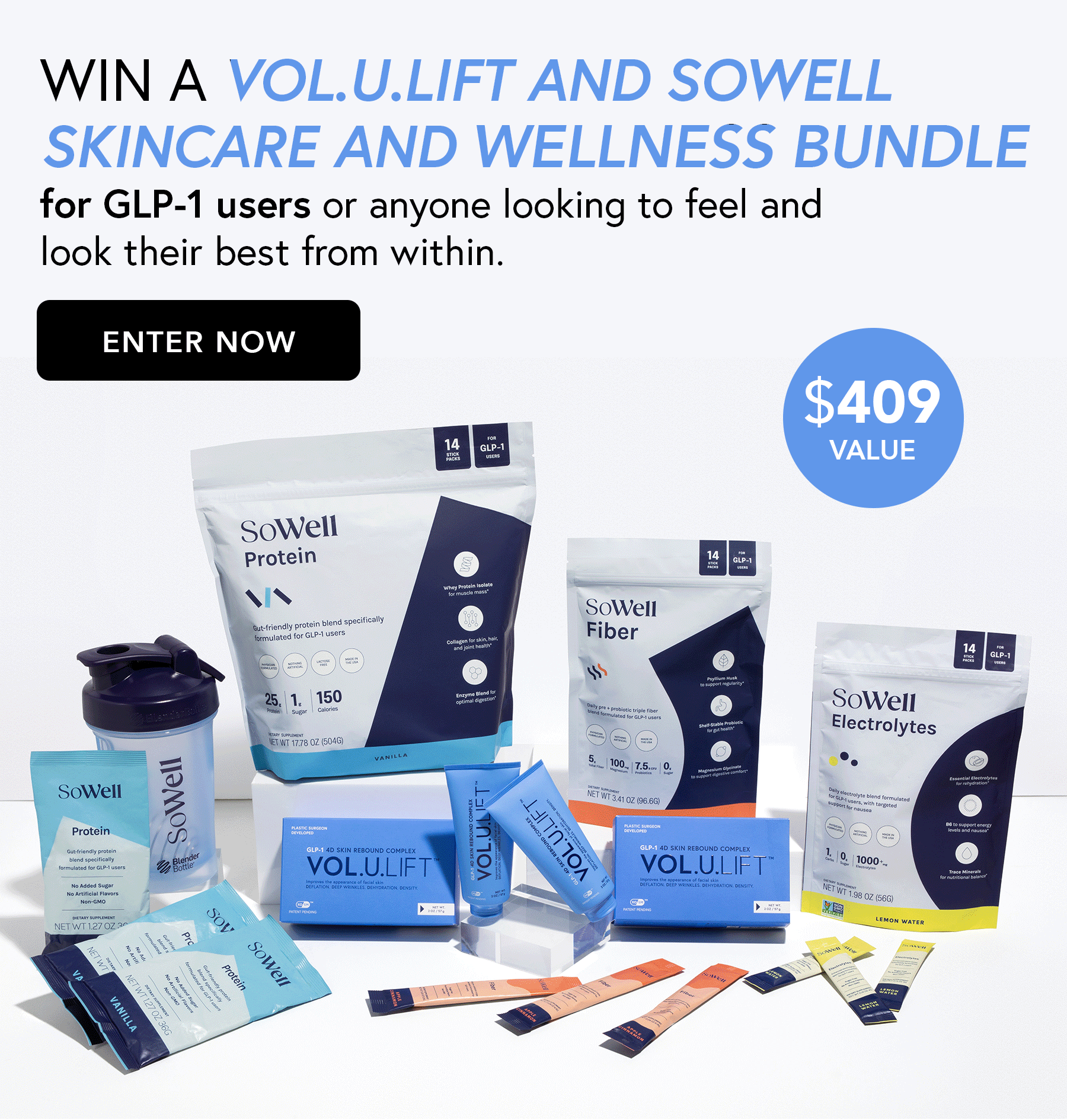 Win a Vol.U.LIFT and SOWELL skincare + Wellness Bundle