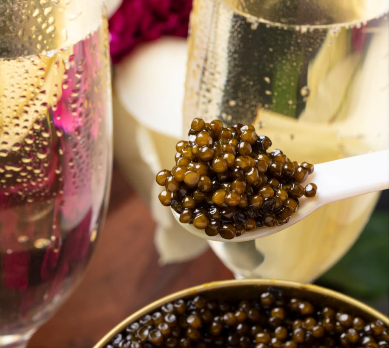 Imperia Caviar paired with bubbly sips