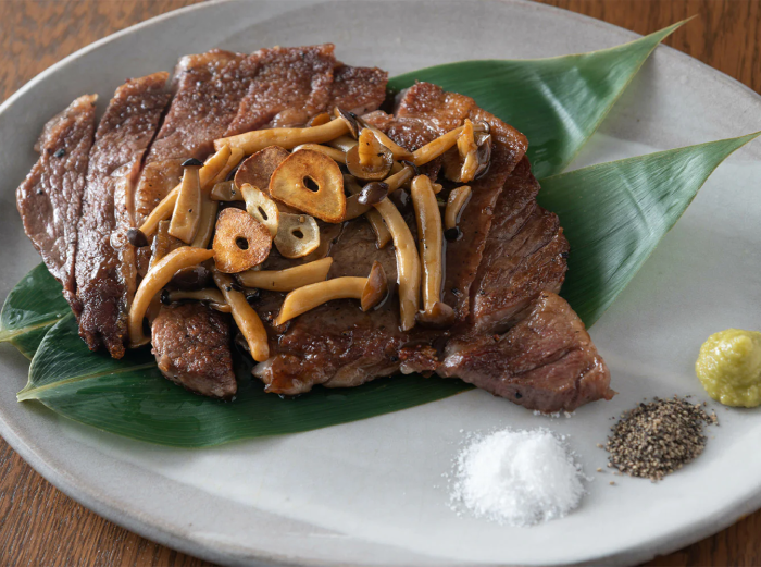 A5 Wagyu with wild mushrooms