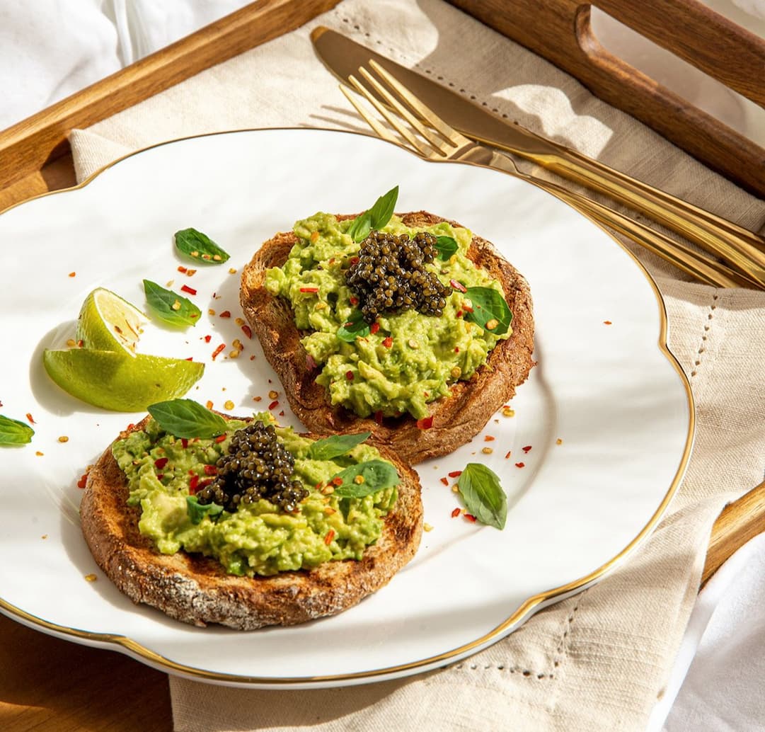 Avocado toast with Imperia Caviar