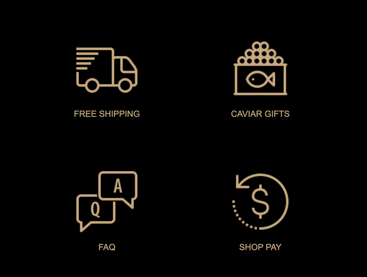 Imperia Caviar - trust badges