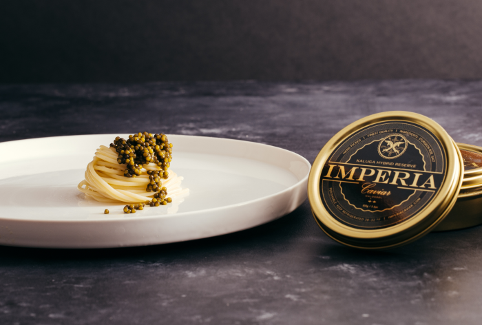 Caviar carbonara