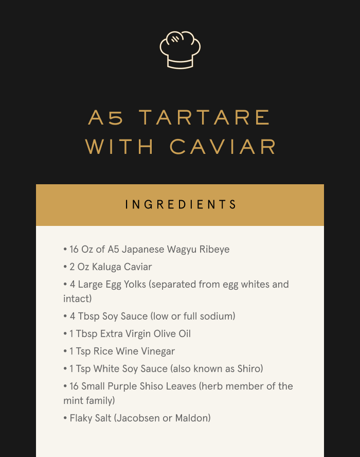 Wagyu and caviar