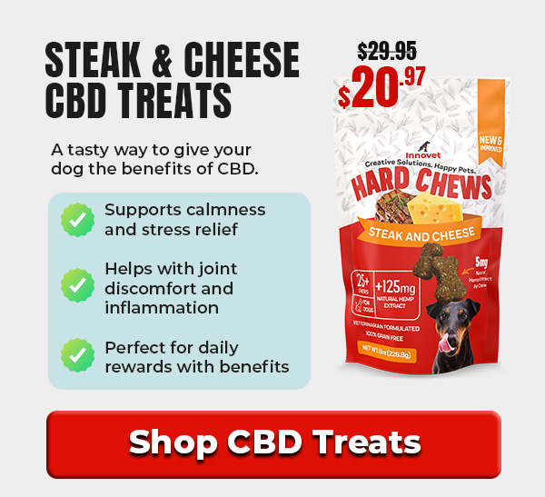 Shop Innovet Steak and Cheese CBD Treats 30% Off