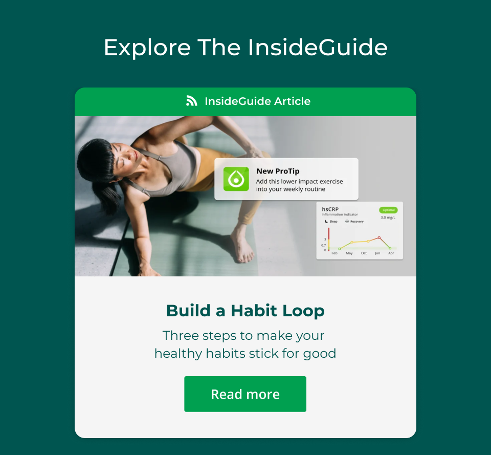 InsideGuide Article - Build a Habit Loop Three steps to make your  healthy habits stick for good Click here to read more