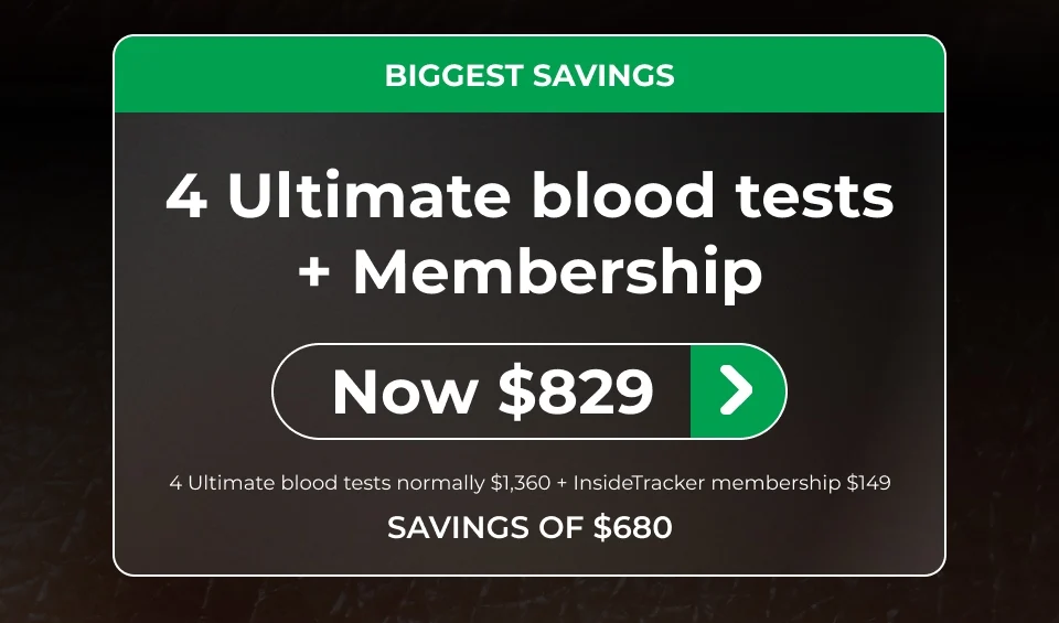 BIGGEST SAVINGS - 4 Ultimate blood tests + Membership - Now $829