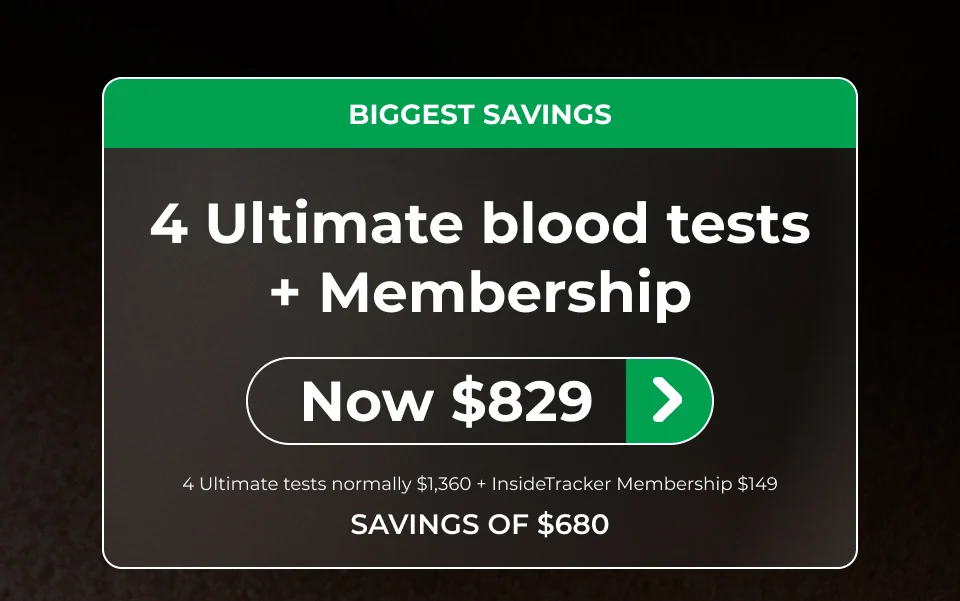 BIGGEST SAVINGS - 4 Ultimate blood tests + Membership - Now $829