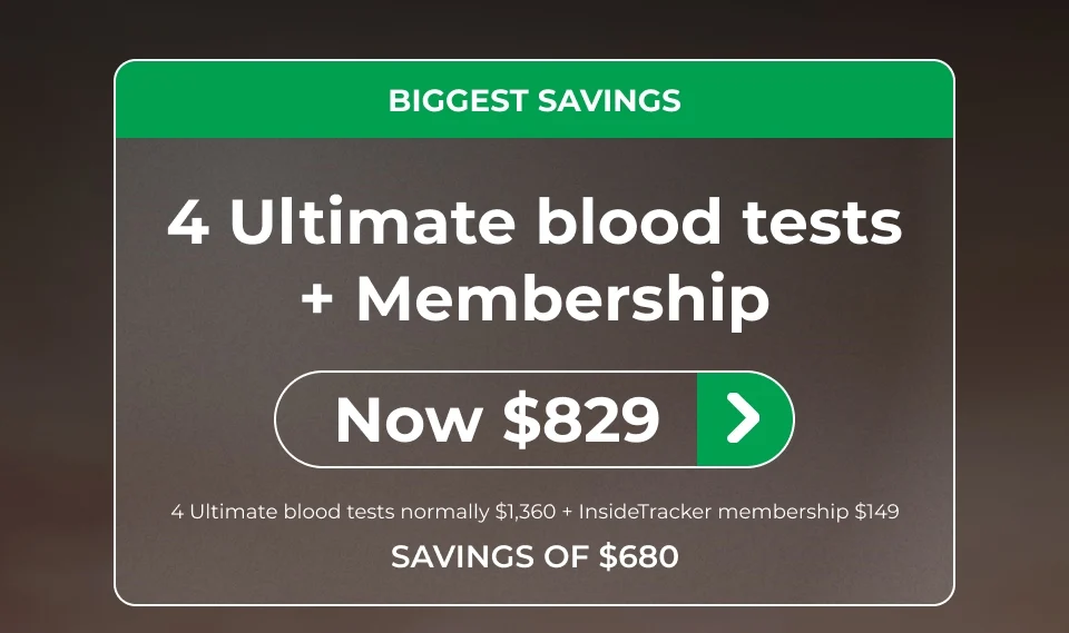 BIGGEST SAVINGS - 4 Ultimate blood tests + Membership - Now $829