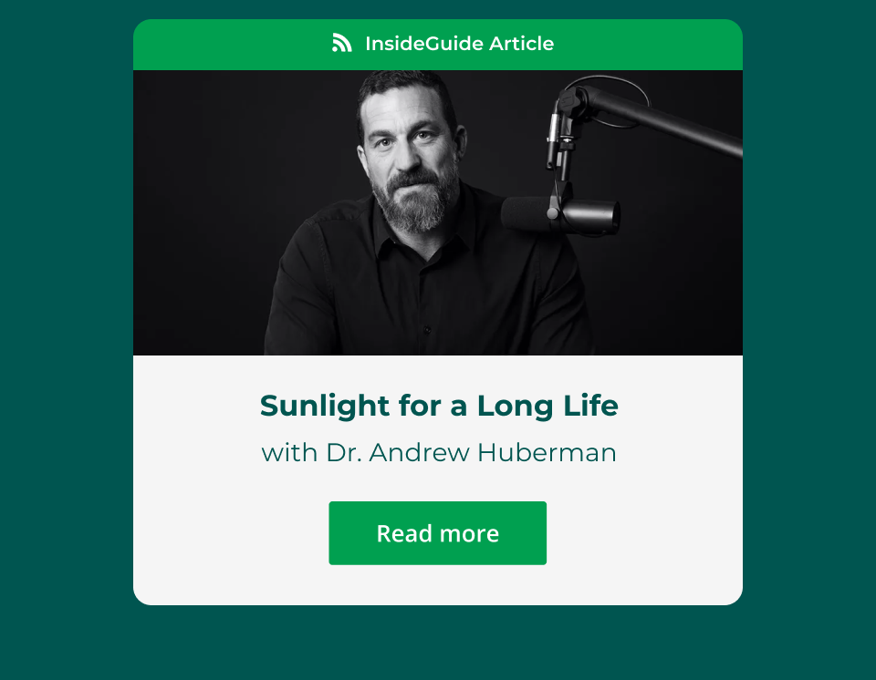 Dr Andrew Huberman on sunlight for longevity