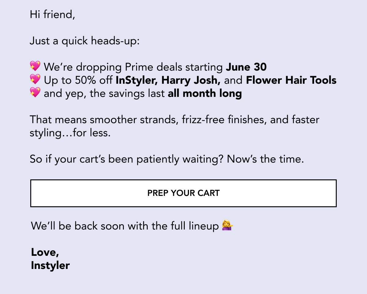  Prep your cart