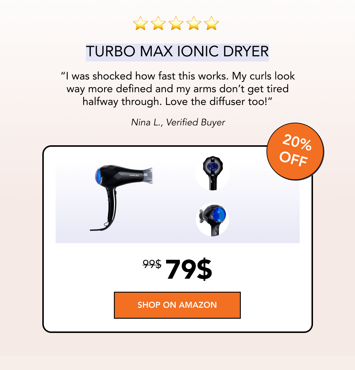 TURBO MAX Ionic Dryer