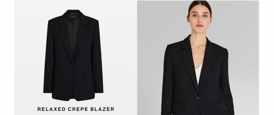 Relaxed Crepe Blazer