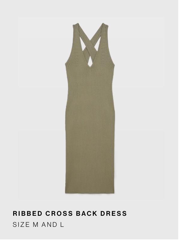 Ribbed Cross Back Dress